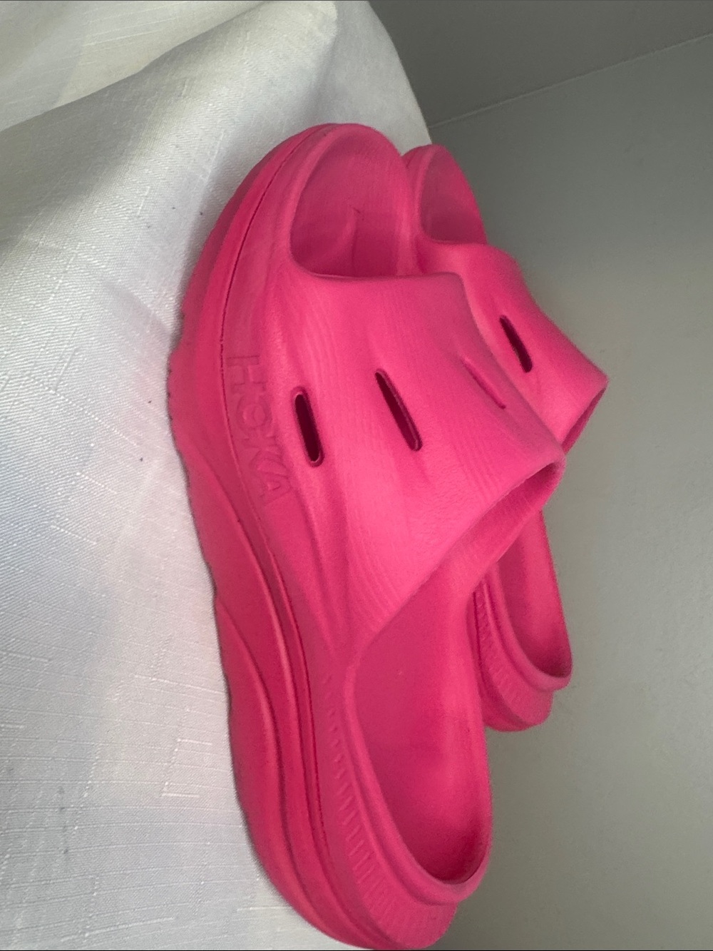 Hoka Women's Hot Pink Slip-On Clogs Hoka Ora Recovery  - W7